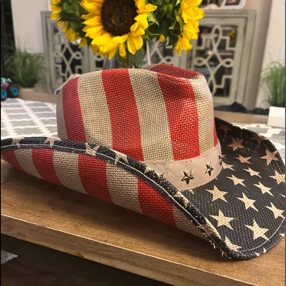 Peter Grimm American Flag Cowboy Hat